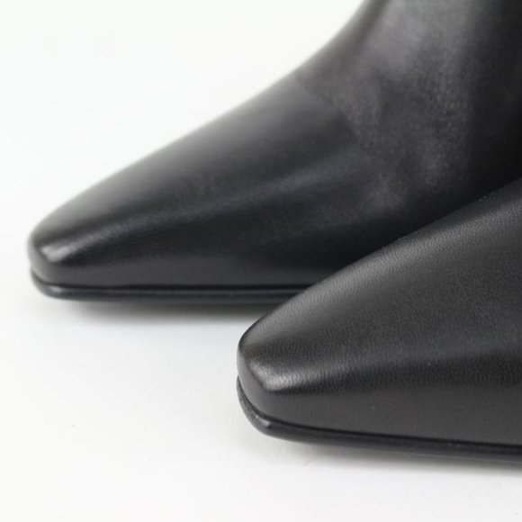 Off-White™ Sz 38 Black Leather Ziptie Bootie 106of14 - Picture 5 of 12